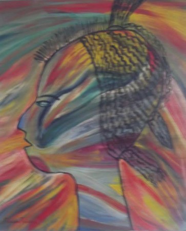 TINTA ÓLEO SOBRE TELA - 55X46 - LA LILLY