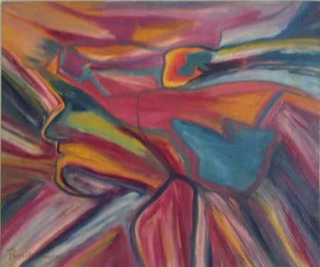 TINTA ÓLEO SOBRE TELA -  55X46 - FACE OCULTA