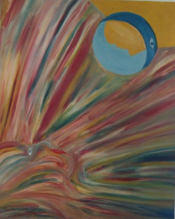 TINTA ÓLEO SOBRE TELA - 61X50 - REFLEXO