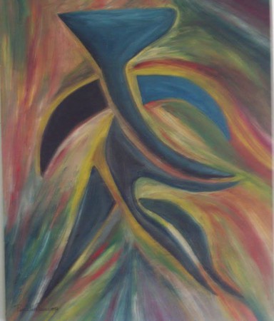 TINTA ÓLEO SOBRE TELA - 61X50 - DOS SANTOS BRASILEIRINHA