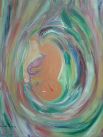 TINTA ÓLEO SOBRE TELA - 50x60 - O COMEÇO DA VIDA